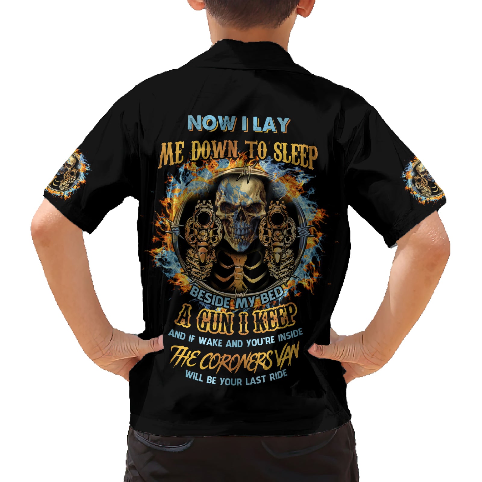 Now I Lay Me Down To Sleep Kid Hawaiian Shirt - Wonder Print Shop
