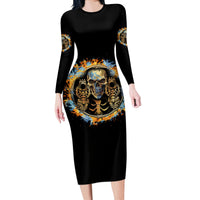 Now I Lay Me Down To Sleep Long Sleeve Bodycon Dress - Wonder Print Shop