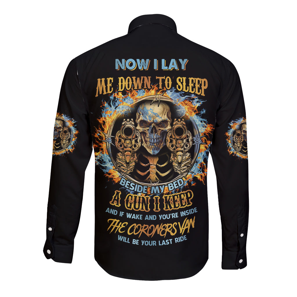 Now I Lay Me Down To Sleep Long Sleeve Button Shirt - Wonder Print Shop
