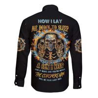 Now I Lay Me Down To Sleep Long Sleeve Button Shirt - Wonder Print Shop