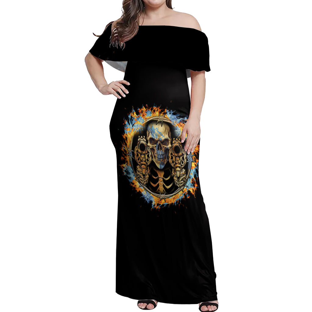 Now I Lay Me Down To Sleep Off Shoulder Maxi Dress - Wonder Print Shop