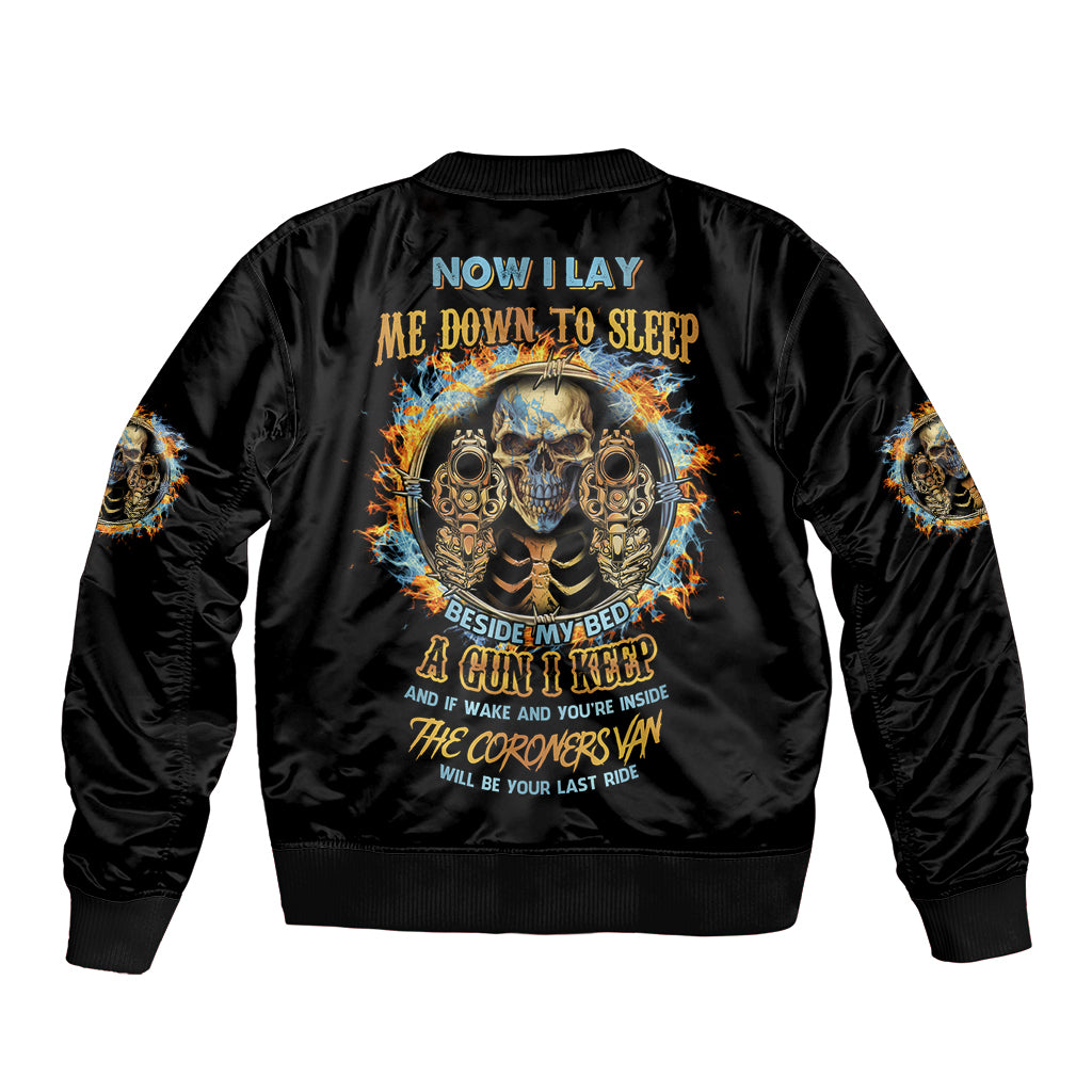 Now I Lay Me Down To Sleep Sleeve Zip Bomber Jacket - Wonder Print Shop