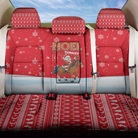 Turkey Christmas Back Car Seat Cover with Santa on Horse Red Snowflake Pattern and Crescent Star - Wonder Print Shop