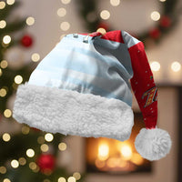 Turkey Christmas Santa Hat with Santa on Horse Red Snowflake Pattern and Crescent Star - Wonder Print Shop