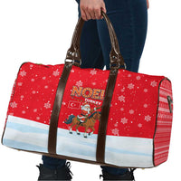 Turkey Christmas Travel Bag with Santa on Horse Red Snowflake Pattern and Crescent Star - Wonder Print Shop