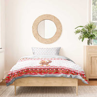 Turkey Christmas Bedding Set with Santa Turkey Red Crescent Pattern Snowmen and Festive Lights - Wonder Print Shop