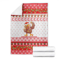 Turkey Christmas Blanket with Santa Turkey Red Crescent Pattern Snowmen and Festive Lights - Wonder Print Shop
