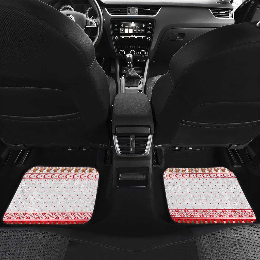 Turkey Christmas Car Mats with Santa Turkey Red Crescent Pattern Snowmen and Festive Lights - Wonder Print Shop