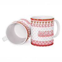 Turkey Christmas Ceramic Mug with Santa Turkey Red Crescent Pattern Snowmen and Festive Lights - Wonder Print Shop