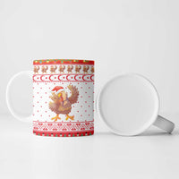 Turkey Christmas Ceramic Mug with Santa Turkey Red Crescent Pattern Snowmen and Festive Lights - Wonder Print Shop