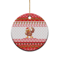 Turkey Christmas Ceramic Ornament with Santa Turkey Red Crescent Pattern Snowmen and Festive Lights - Wonder Print Shop