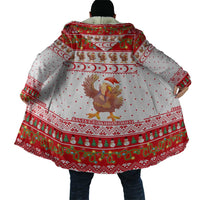 Turkey Christmas Cloak with Santa Turkey Red Crescent Pattern Snowmen and Festive Lights - Wonder Print Shop