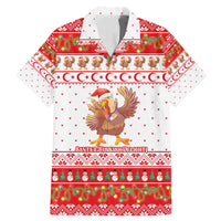 Turkey Christmas Family Matching Mermaid Dress and Hawaiian Shirt with Santa Turkey Red Crescent Pattern Snowmen and Festive Lights - Wonder Print Shop