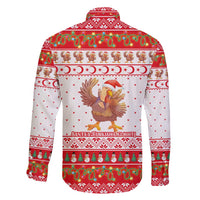 Turkey Christmas Family Matching Puletasi and Hawaiian Shirt with Santa Turkey Red Crescent Pattern Snowmen and Festive Lights - Wonder Print Shop