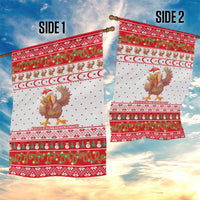 Turkey Christmas Garden Flag with Santa Turkey Red Crescent Pattern Snowmen and Festive Lights - Wonder Print Shop
