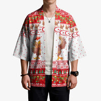 Turkey Christmas Kimono with Santa Turkey Red Crescent Pattern Snowmen and Festive Lights - Wonder Print Shop