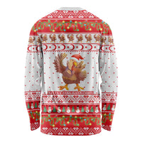 Turkey Christmas Long Sleeve Shirt with Santa Turkey Red Crescent Pattern Snowmen and Festive Lights - Wonder Print Shop