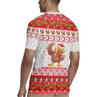 Turkey Christmas Rugby Jersey with Santa Turkey Red Crescent Pattern Snowmen and Festive Lights - Wonder Print Shop