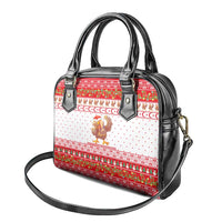 Turkey Christmas Shoulder Handbag with Santa Turkey Red Crescent Pattern Snowmen and Festive Lights - Wonder Print Shop