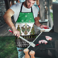 United Arab Emirates Christmas Apron with Falcon Tree Design Snowflake Pattern and National Emblem - Wonder Print Shop