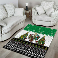 United Arab Emirates Christmas Area Rug with Falcon Tree Design Snowflake Pattern and National Emblem - Wonder Print Shop