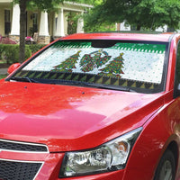 United Arab Emirates Christmas Auto Sun Shade with Falcon Tree Design Snowflake Pattern and National Emblem - Wonder Print Shop