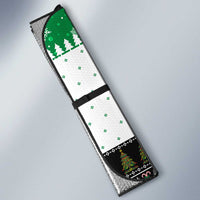 United Arab Emirates Christmas Auto Sun Shade with Falcon Tree Design Snowflake Pattern and National Emblem - Wonder Print Shop