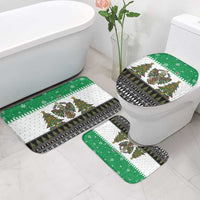 United Arab Emirates Christmas Bathroom Set with Falcon Tree Design Snowflake Pattern and National Emblem - Wonder Print Shop