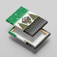 United Arab Emirates Christmas Canvas Wall Art with Falcon Tree Design Snowflake Pattern and National Emblem - Wonder Print Shop