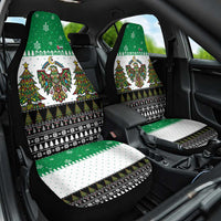 United Arab Emirates Christmas Car Seat Cover with Falcon Tree Design Snowflake Pattern and National Emblem - Wonder Print Shop
