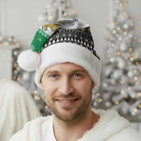 United Arab Emirates Christmas Santa Hat with Falcon Tree Design Snowflake Pattern and National Emblem - Wonder Print Shop