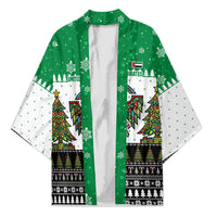 United Arab Emirates Christmas Kimono with Falcon Tree Design Snowflake Pattern and National Emblem - Wonder Print Shop