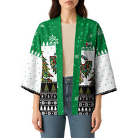 United Arab Emirates Christmas Kimono with Falcon Tree Design Snowflake Pattern and National Emblem - Wonder Print Shop