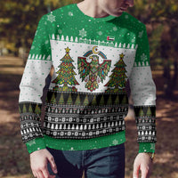 United Arab Emirates Christmas Ugly Christmas Sweater with Falcon Tree Design Snowflake Pattern and National Emblem - Wonder Print Shop