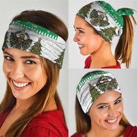 United Arab Emirates Christmas Neck Gaiter with Falcon Tree Design Snowflake Pattern and National Emblem - Wonder Print Shop