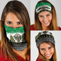 United Arab Emirates Christmas Neck Gaiter with Falcon Tree Design Snowflake Pattern and National Emblem - Wonder Print Shop