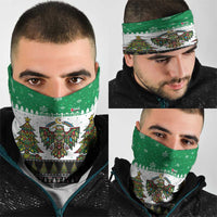 United Arab Emirates Christmas Neck Gaiter with Falcon Tree Design Snowflake Pattern and National Emblem - Wonder Print Shop