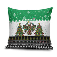 United Arab Emirates Christmas Pillow Cover with Falcon Tree Design Snowflake Pattern and National Emblem - Wonder Print Shop