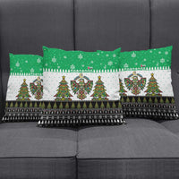 United Arab Emirates Christmas Pillow Cover with Falcon Tree Design Snowflake Pattern and National Emblem - Wonder Print Shop