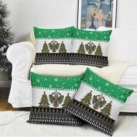 United Arab Emirates Christmas Pillow Cover with Falcon Tree Design Snowflake Pattern and National Emblem - Wonder Print Shop