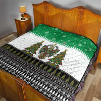 United Arab Emirates Christmas Quilt with Falcon Tree Design Snowflake Pattern and National Emblem - Wonder Print Shop