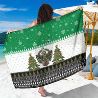 United Arab Emirates Christmas Sarong with Falcon Tree Design Snowflake Pattern and National Emblem - Wonder Print Shop