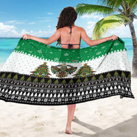 United Arab Emirates Christmas Sarong with Falcon Tree Design Snowflake Pattern and National Emblem - Wonder Print Shop