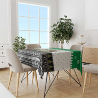 United Arab Emirates Christmas Tablecloth with Falcon Tree Design Snowflake Pattern and National Emblem - Wonder Print Shop