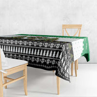 United Arab Emirates Christmas Tablecloth with Falcon Tree Design Snowflake Pattern and National Emblem - Wonder Print Shop