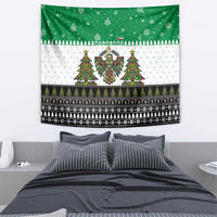 United Arab Emirates Christmas Tapestry with Falcon Tree Design Snowflake Pattern and National Emblem - Wonder Print Shop