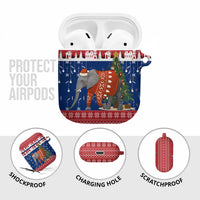 Laos Christmas AirPods Case with Festive Elephant Design and Holiday Village Pattern - Wonder Print Shop