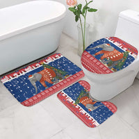 Laos Christmas Bathroom Set with Festive Elephant Design and Holiday Village Pattern - Wonder Print Shop