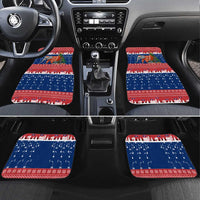 Laos Christmas Car Mats with Festive Elephant Design and Holiday Village Pattern - Wonder Print Shop