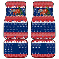 Laos Christmas Car Mats with Festive Elephant Design and Holiday Village Pattern - Wonder Print Shop